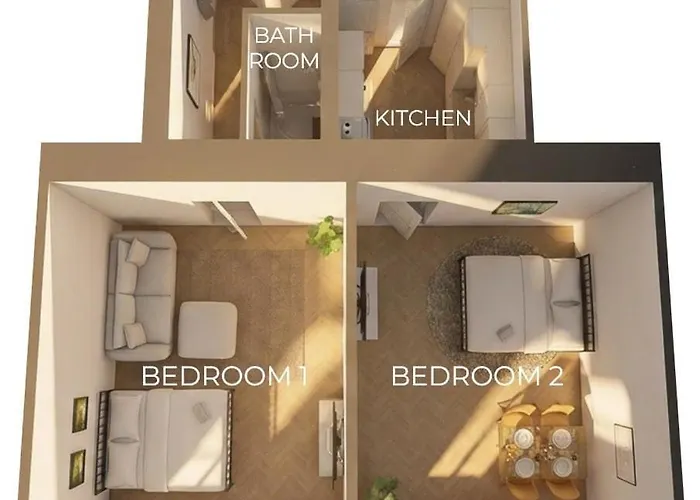 アパート Family-apartment, 2 Bedrooms, 2x Tv, Big Kitchen - T20